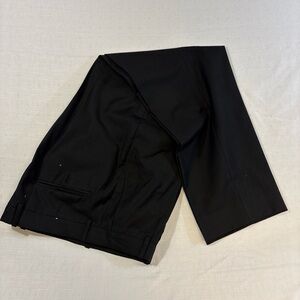 Tasso Elba Men's Black Flat Front Trousers 34x30